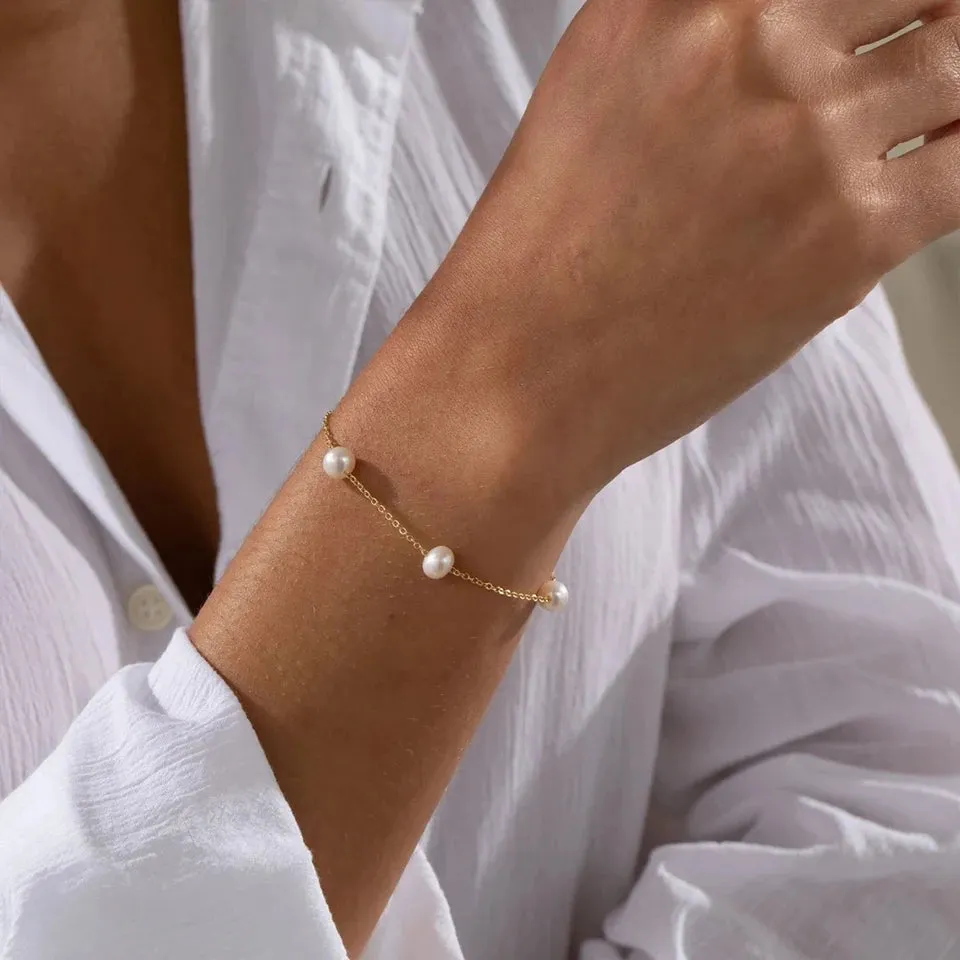 Chain Pearl Bracelet