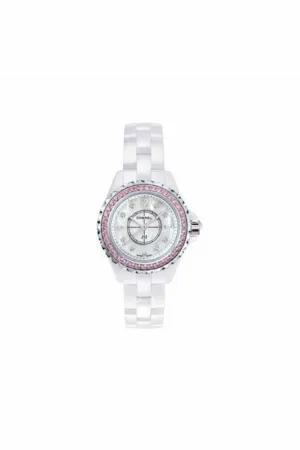 chanel j12 29mm pink sapphires ladies watch
