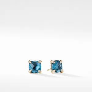 Chatelaine Earrings with Hampton Blue Topaz in 18K Gold