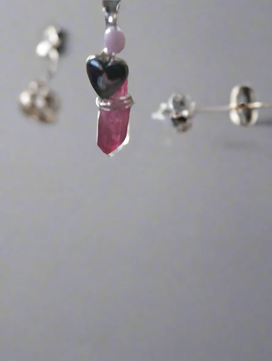 Cherry Quartz earrings