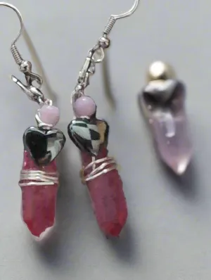 Cherry Quartz earrings