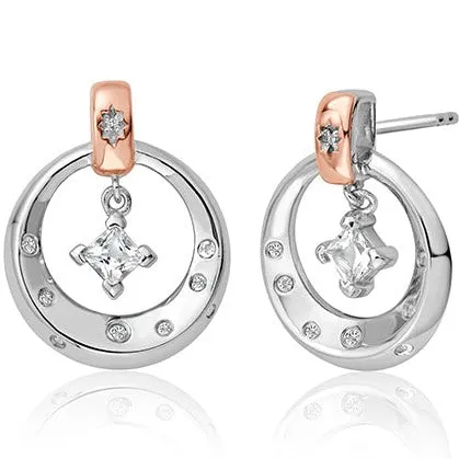 Clogau Stars of the Llyn Peninsula Sparkle White Topaz Drop Earrings - 3SAYN0262
