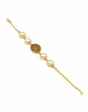 Coin & Pearl Bracelet