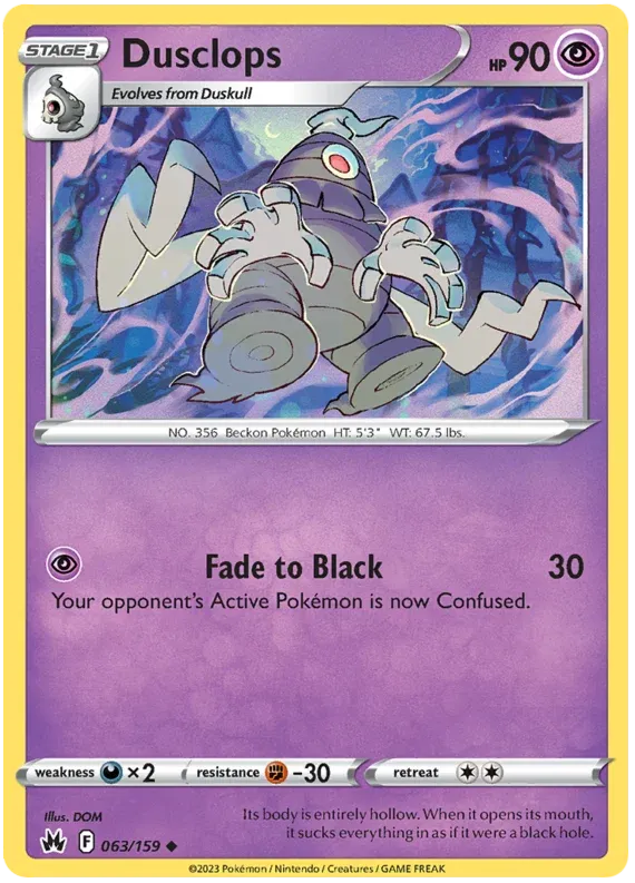 [Collector Troves] Pokemon Sword & Shield Crown Zenith Dusclops Card