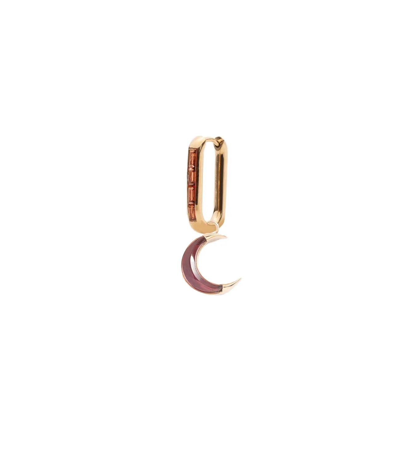 Crescent - Karma : Baguette Diamond Fob Earring
