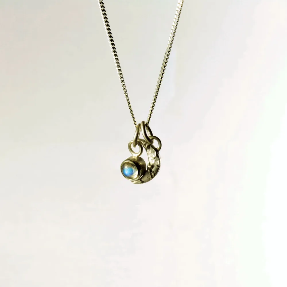 Crescent Moon Charm Necklace