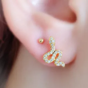CZ Diamond Snake Stud