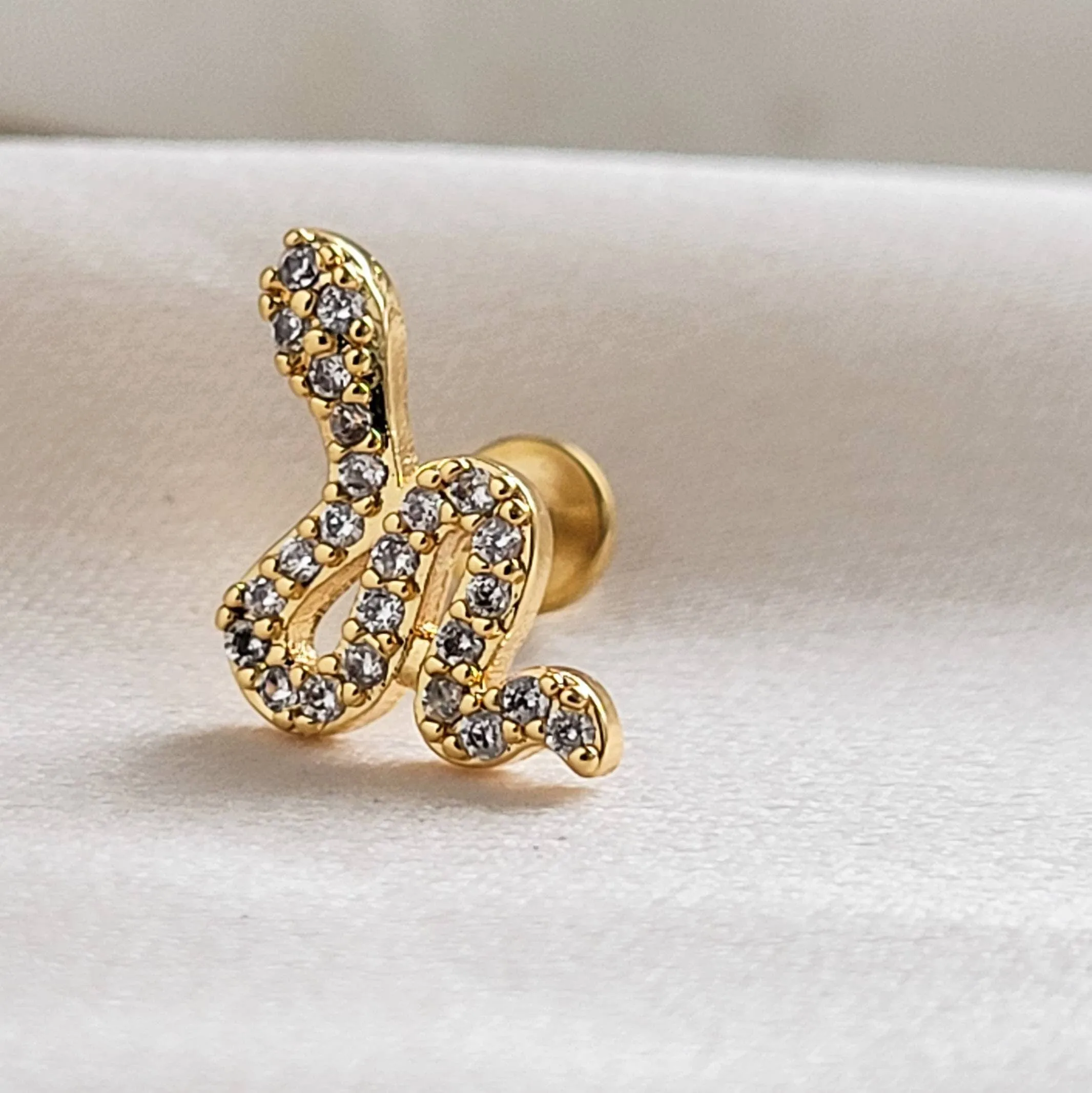 CZ Diamond Snake Stud