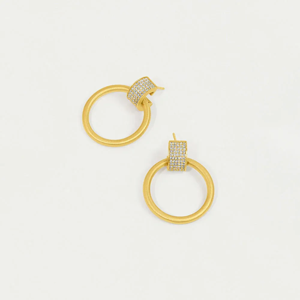 Dean Davidson Petit Pavé Drop Hoops