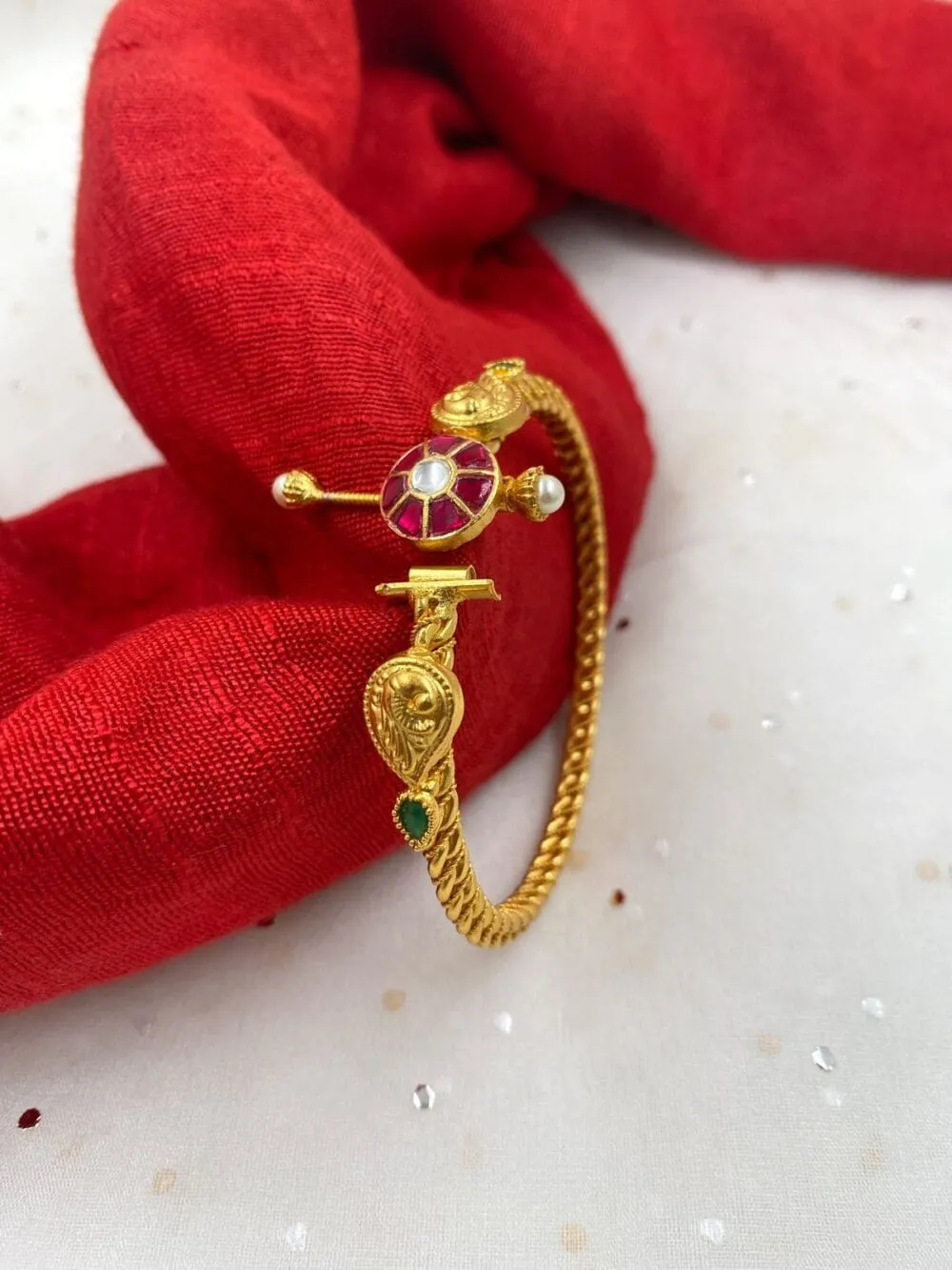 Designer Gold Plated Antique Bracelet For Women