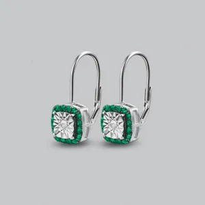 Diamond & Emerald Earrings