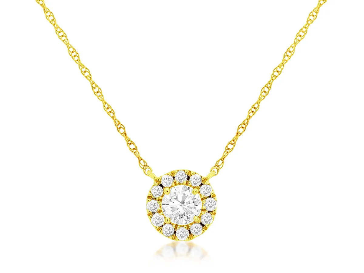 Diamond Halo Pendant