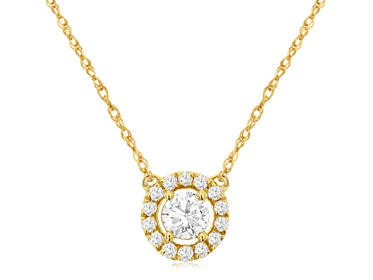 Diamond Halo Pendant