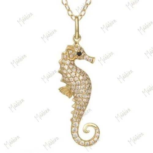 Diamond Seahorse Necklace