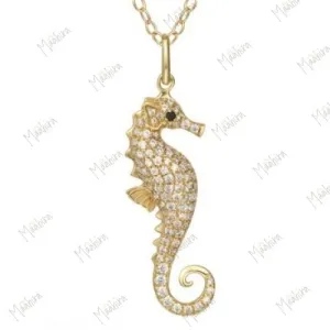 Diamond Seahorse Necklace