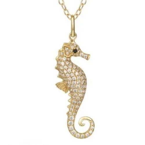 Diamond Seahorse Necklace