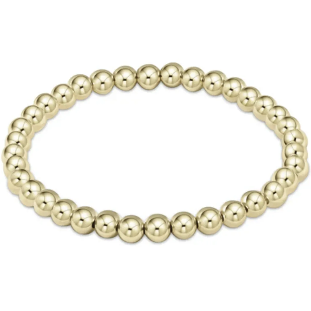 E Newton Classic Gold 5mm Beaded Bracelet