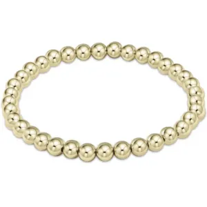 E Newton Classic Gold 5mm Beaded Bracelet