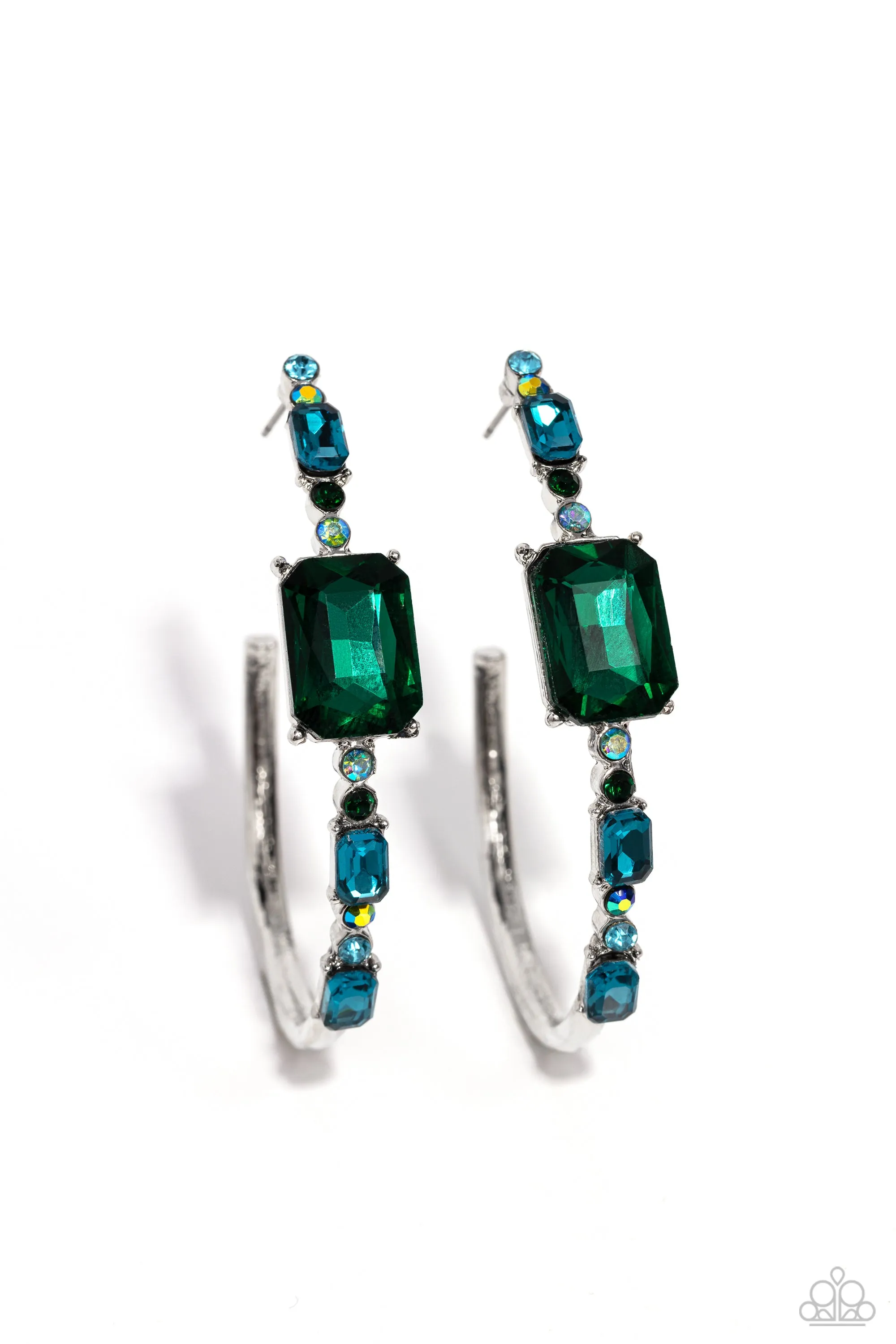 Elite Ensemble - Green Earrings - Paparazzi Accessories