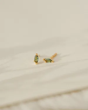 Forest Emerald Leaflet Studs