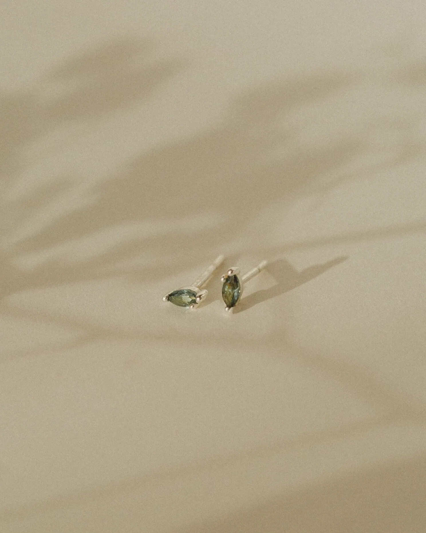 Forest Emerald Leaflet Studs