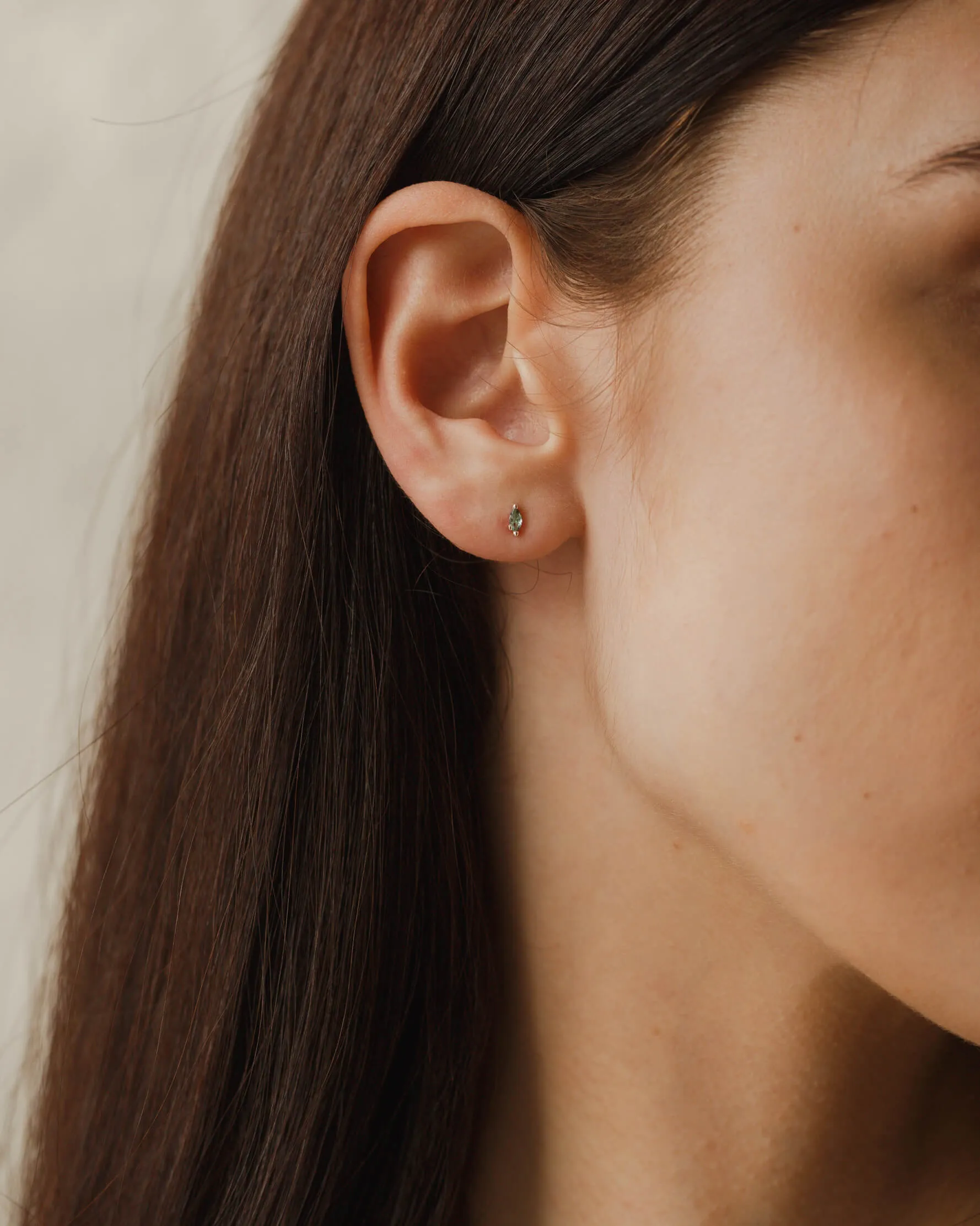 Forest Emerald Leaflet Studs