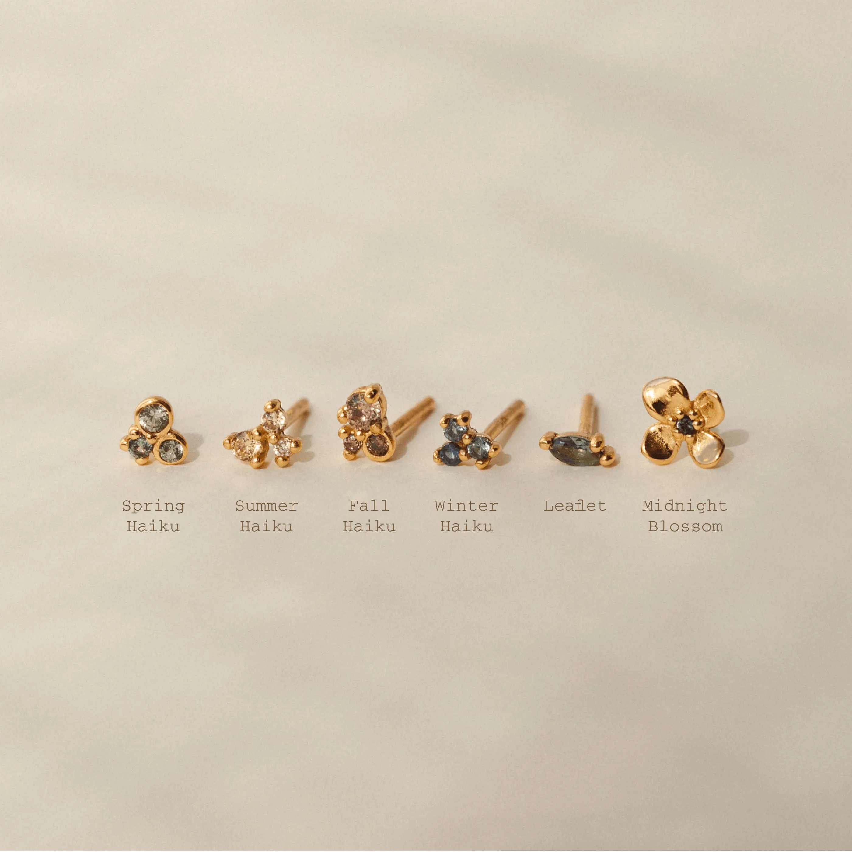 Forest Emerald Leaflet Studs