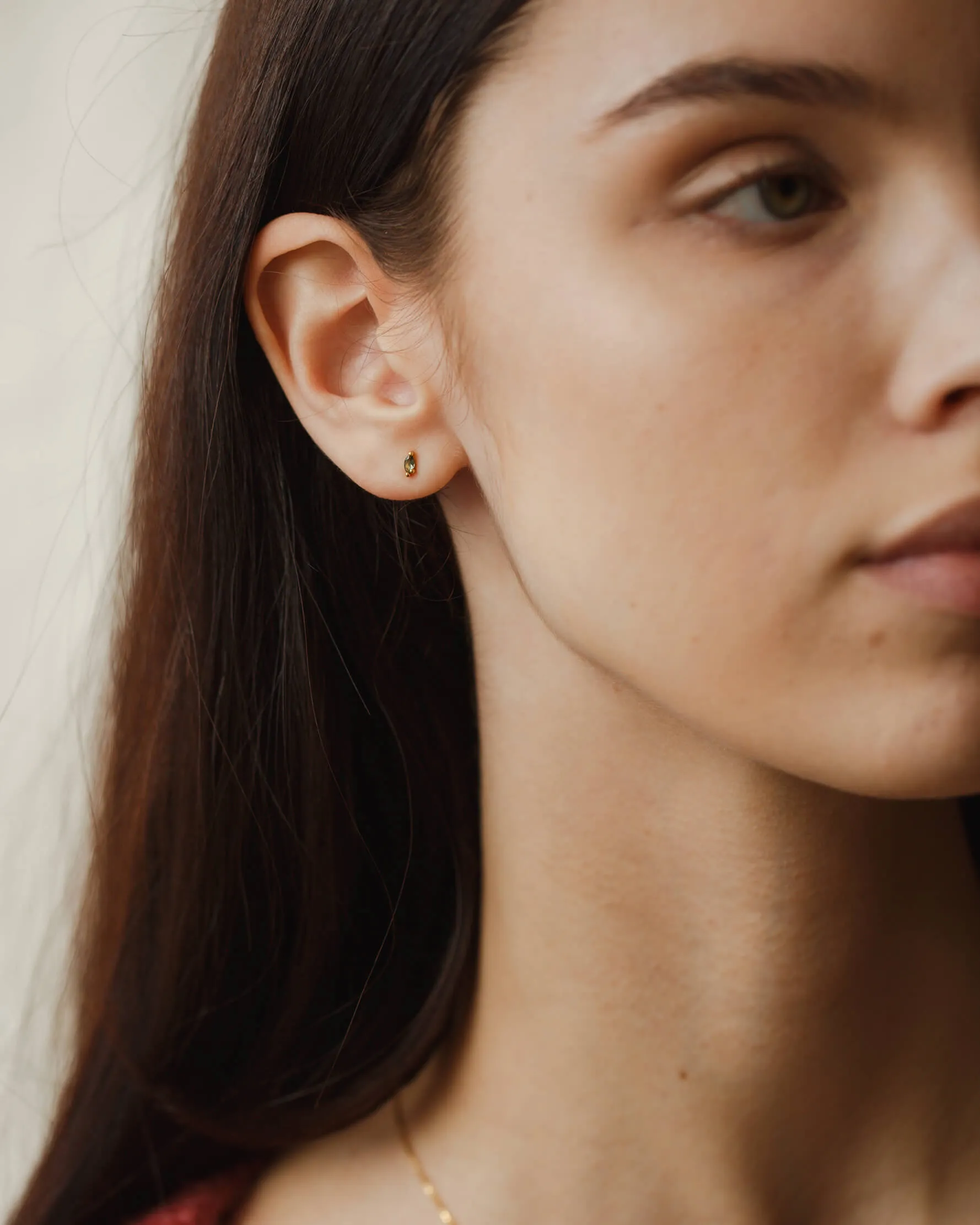 Forest Emerald Leaflet Studs