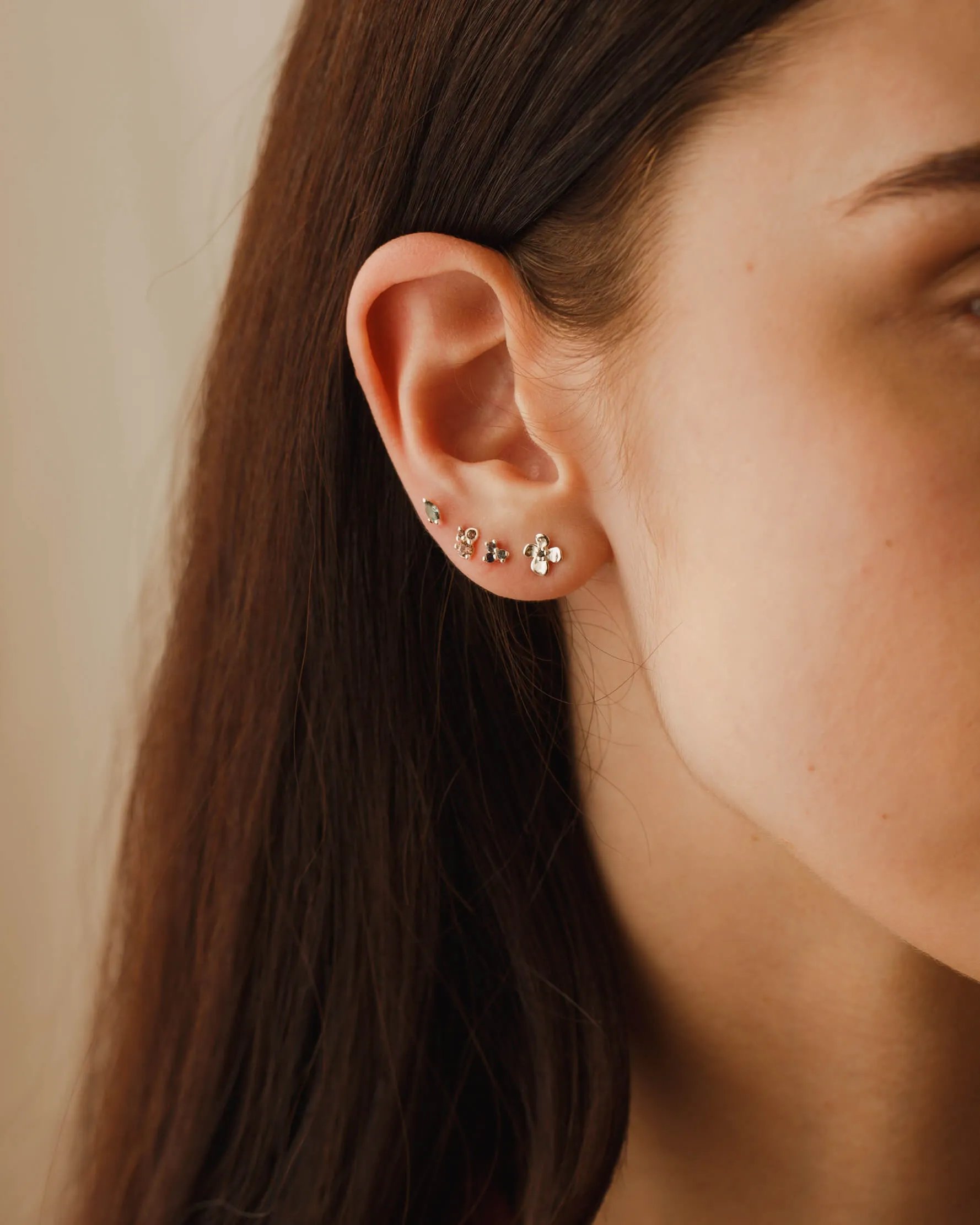 Forest Emerald Leaflet Studs