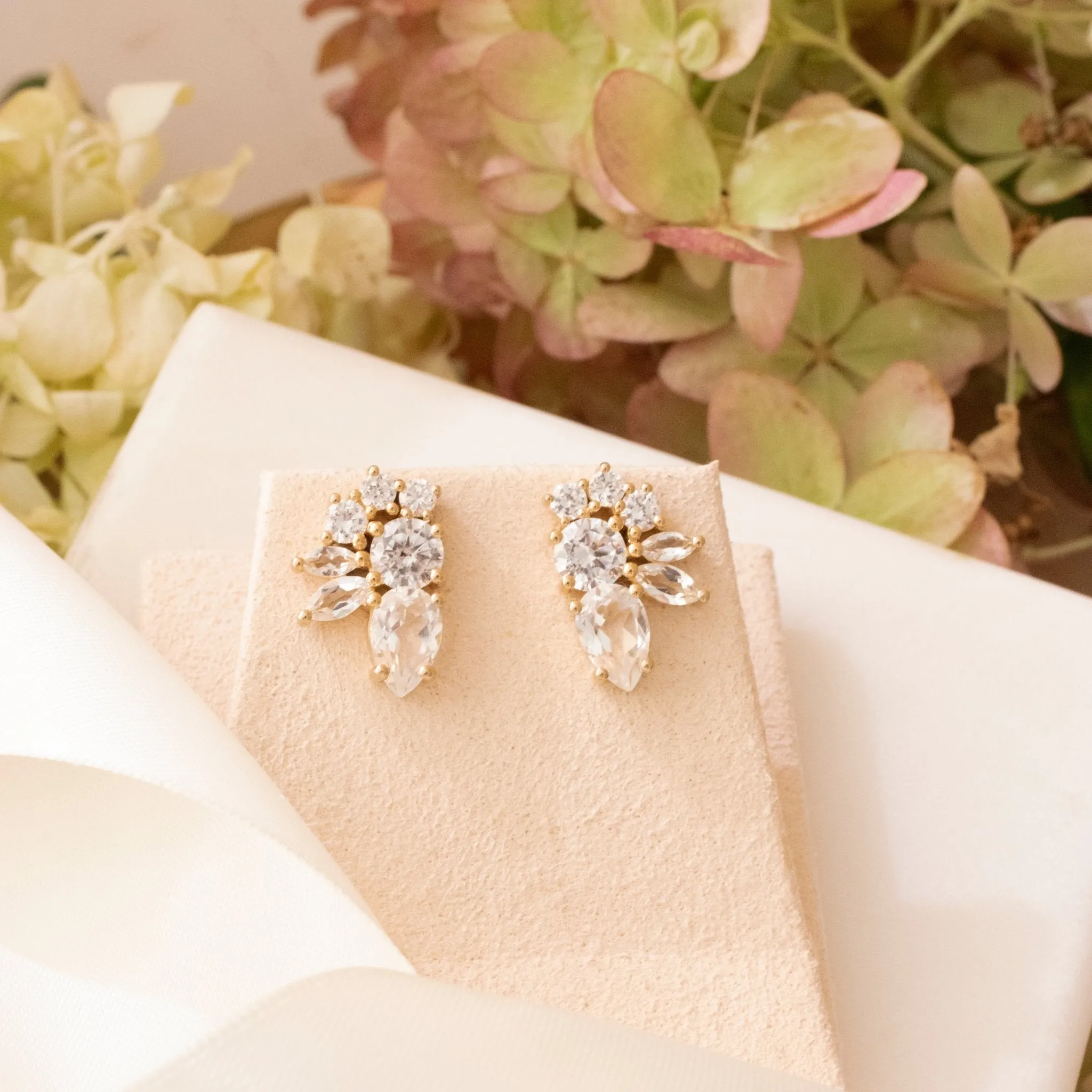 FRAICHE INSPIRE COCKTAIL EARRINGS - GOLD