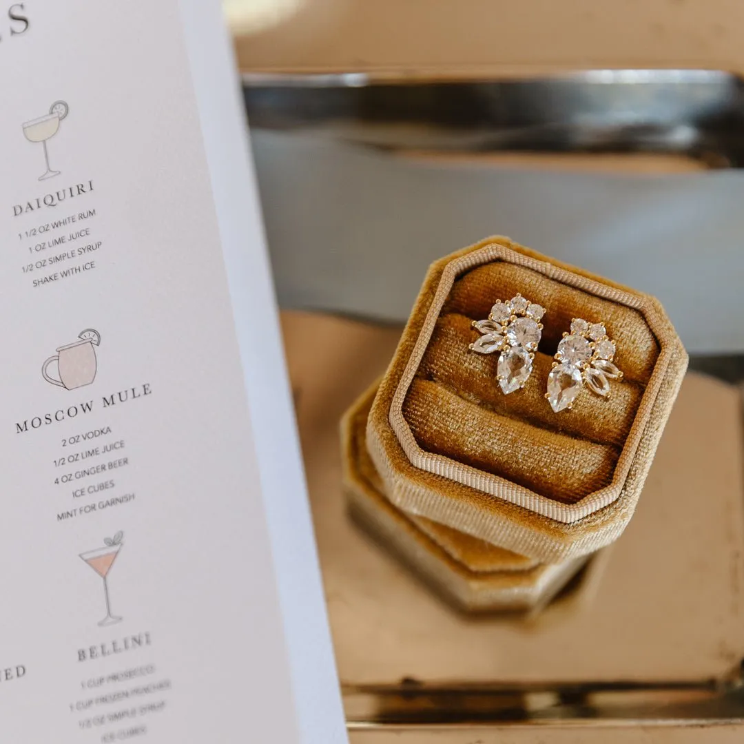 FRAICHE INSPIRE COCKTAIL EARRINGS - GOLD