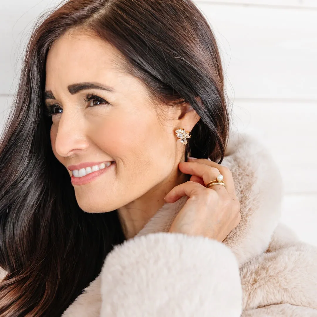 FRAICHE INSPIRE COCKTAIL EARRINGS - GOLD