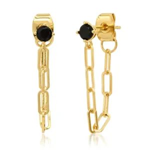 Front To Back Chain Link Stud Earring