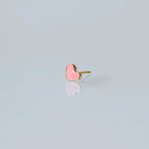 FUSE by Roset - 10K Gold Pink Hearts Studs "XO, ROSET"