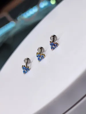 Genuine London blue topaz AAA quality , triplet bead. GREAT STATEMENT PIECE.
