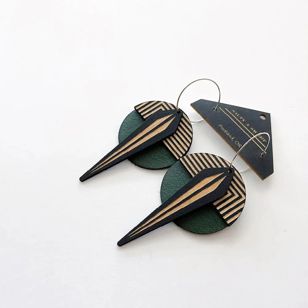 Geo: Emerald Naja Earrings