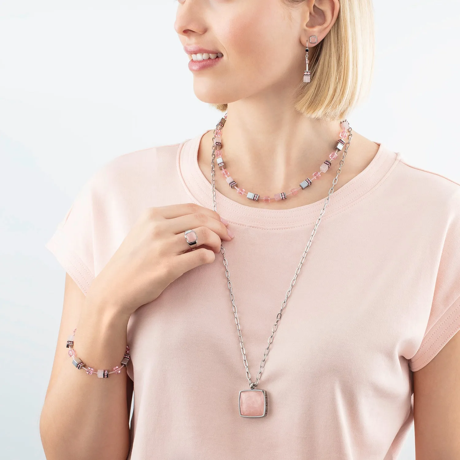 GeoCUBE® Iconic Precious earrings rose