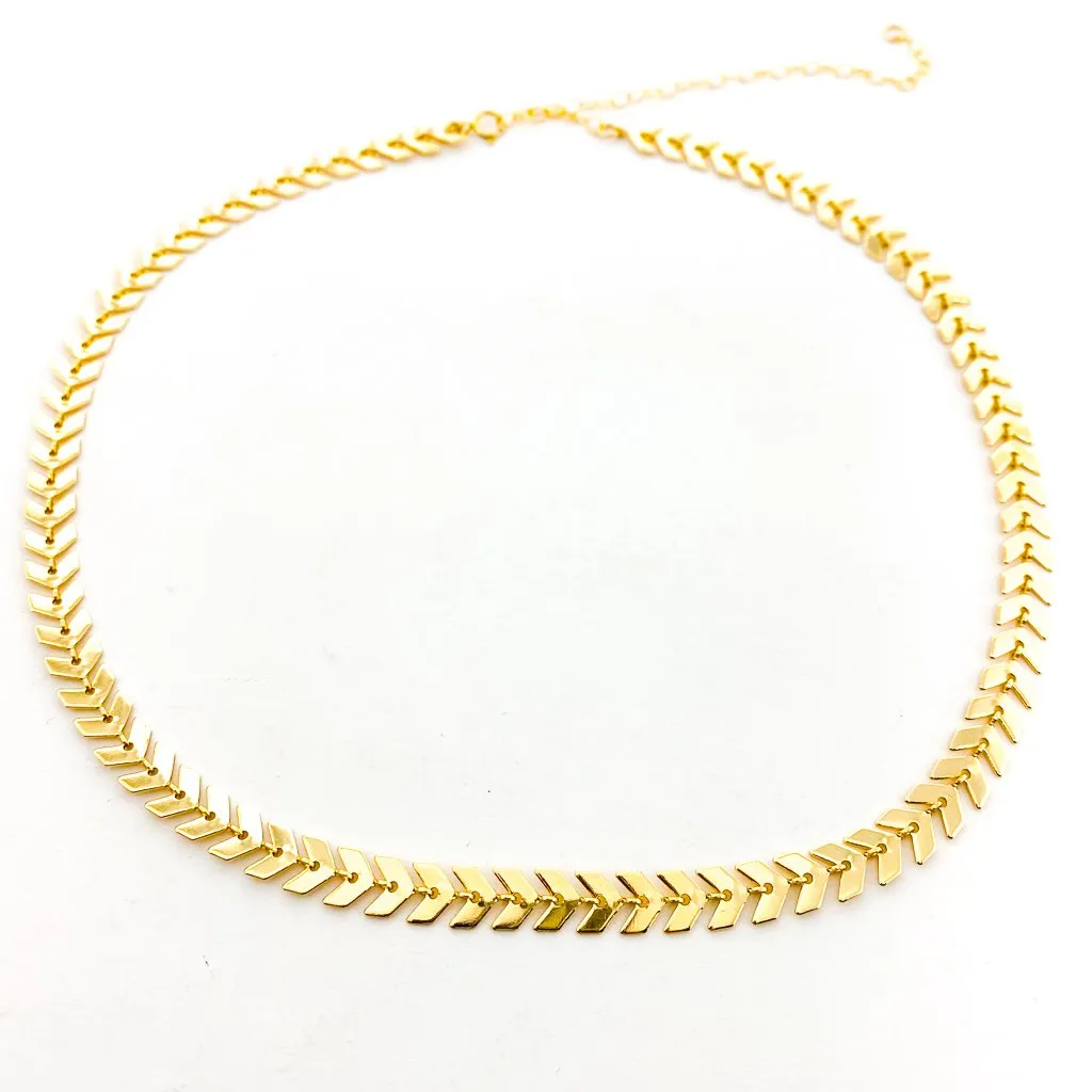 Gianna Chevron Jewelry Set | Gold