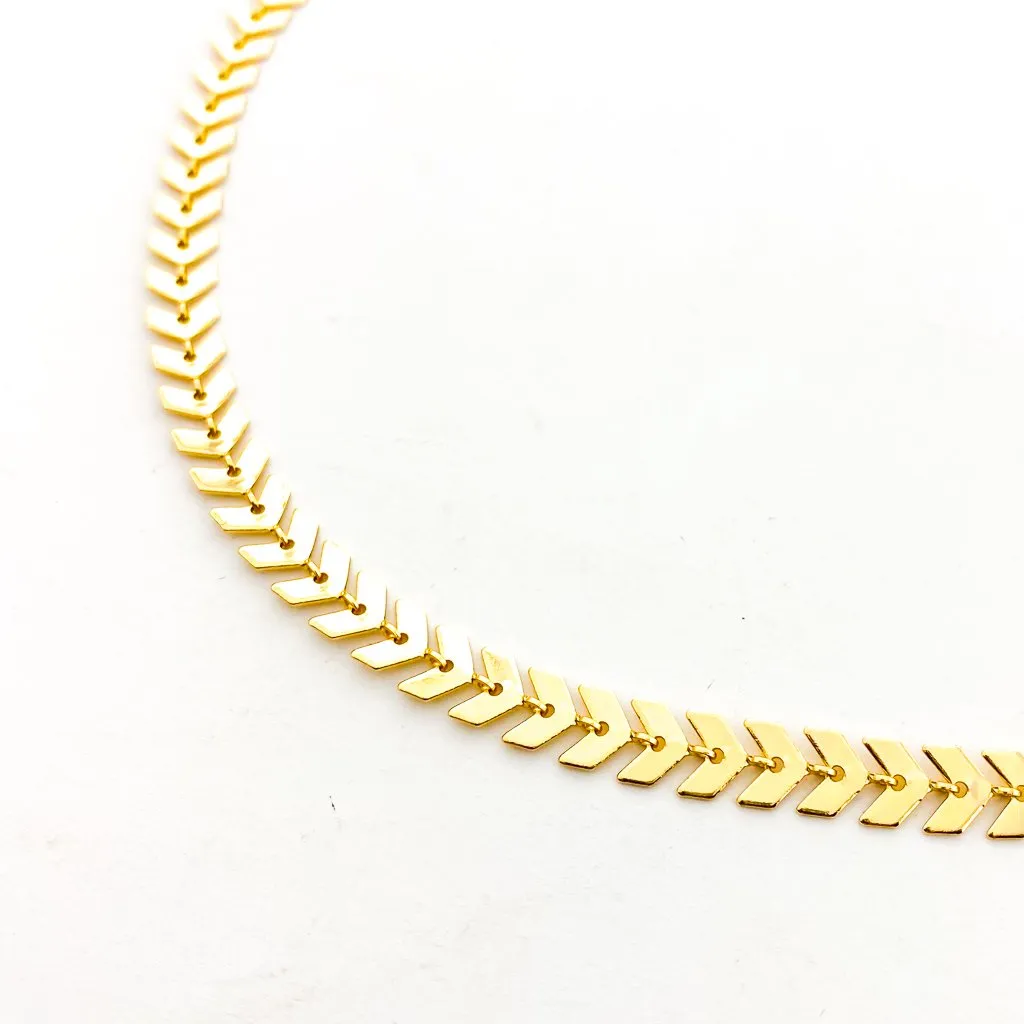 Gianna Chevron Jewelry Set | Gold