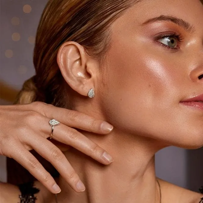 Glimmer White Topaz Stud Earrings DE736