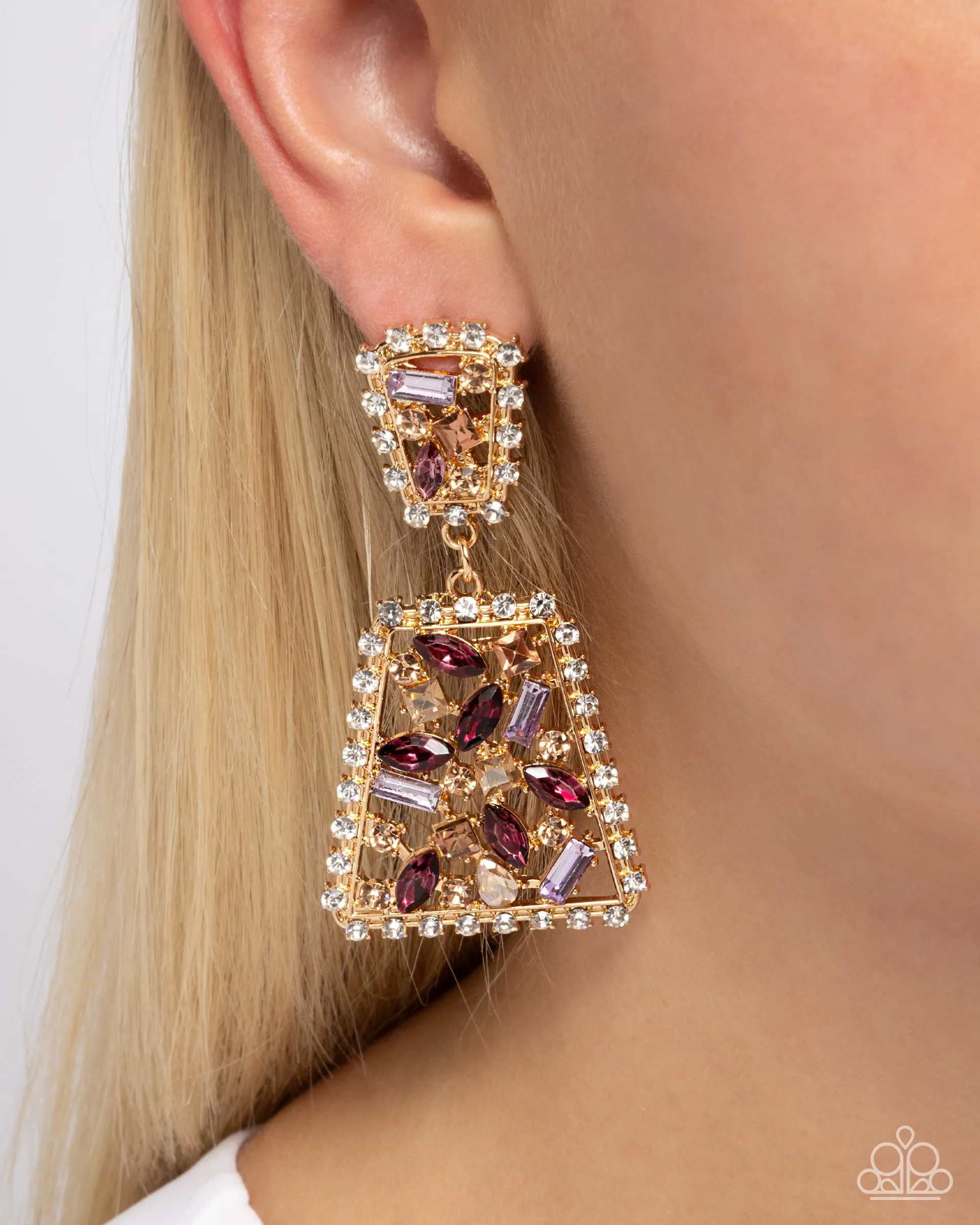 Glistening Gala - Purple Earrings