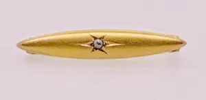 Gold Filled Diamond Estate Beauty Pin