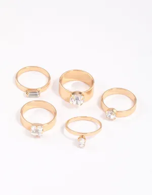 Gold Mixed Shape Clean Ring Pack
