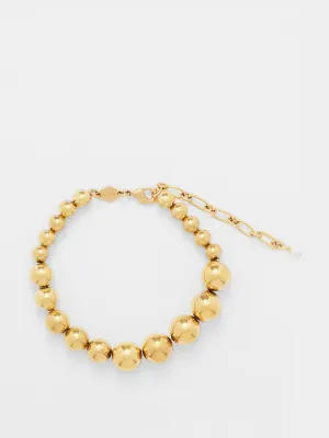 Goldie beaded gold-plated bracelet