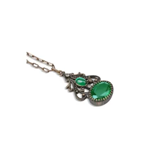 Green Stone FOB Pendant - Newbridge Silverware