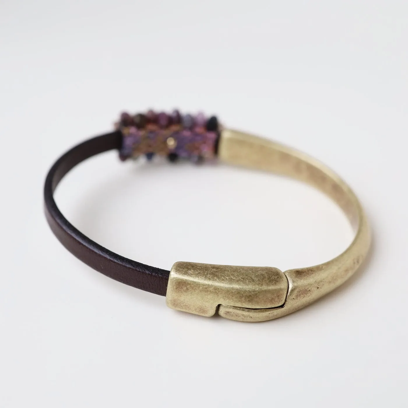Hand Stitched Ruby & Sapphire Mix Bracelet