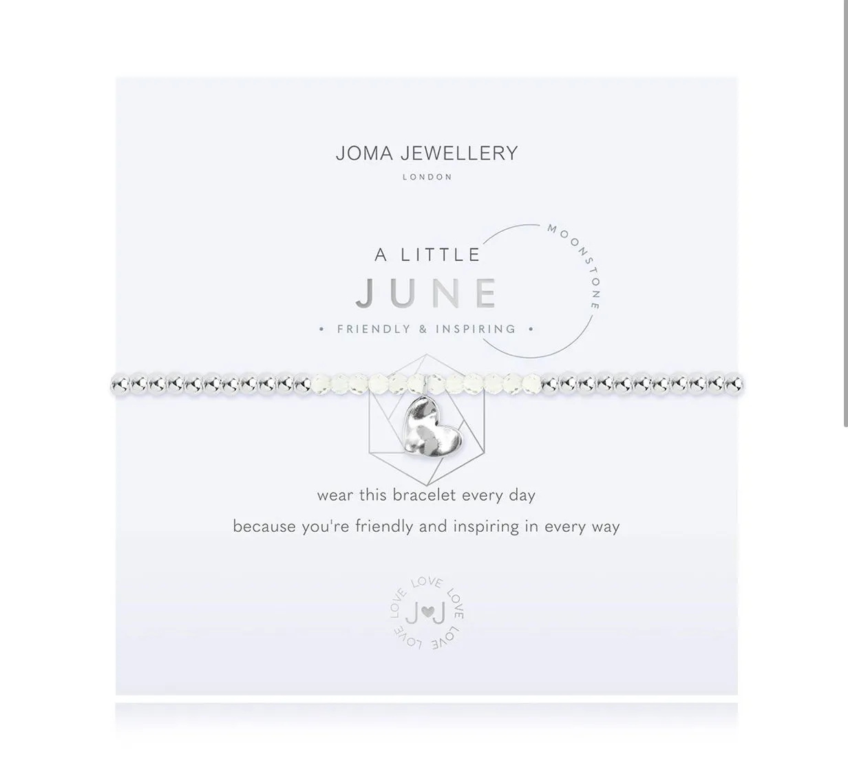 Joma Jewellery A Little Birthstone June Moonstone Bracelet