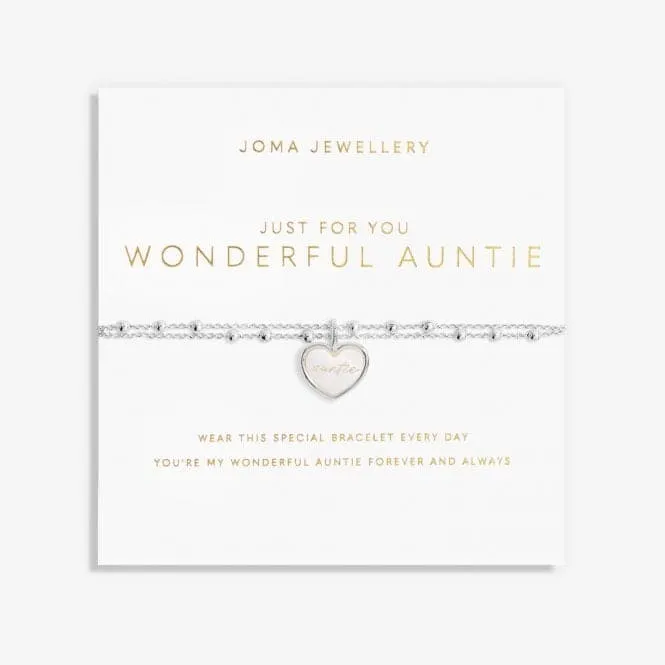 Just For You Wonderful Auntie Silver 18cm   3cm Bracelet 6355
