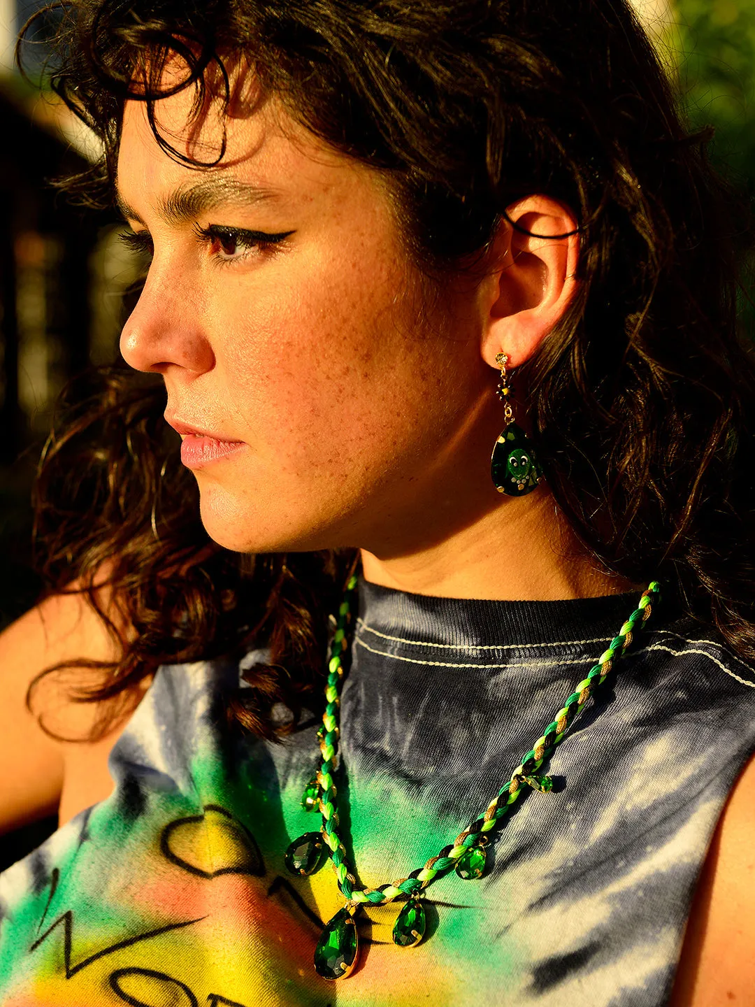 KALEIDOSCOPE DREAM EARRINGS (EMERALD/ALIEN)