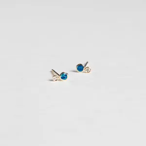 Kiki Stud Earrings with Topaz